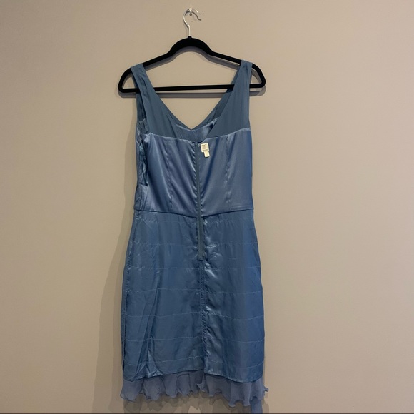 Tristan Size 8 Blue Silk Formal Dress - Picture 10 of 13